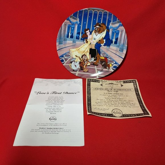 Decorative Plate Loves First Dance Disneys Beauty And The Beast Collector Plate - Picture 3 of 12